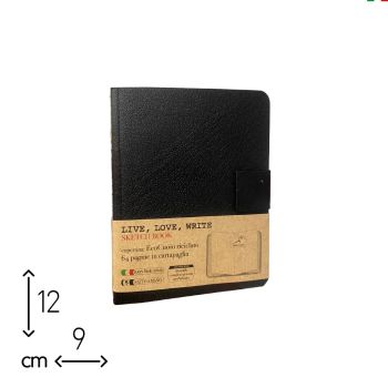 POCKET NOTES "LIVE, LOVE, WRITE" - 64 PAGINE NEUTRE - 9X12  CM(cod. LL04)