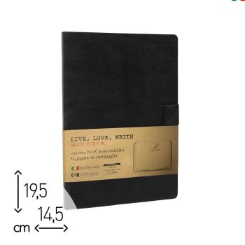 POCKET NOTES "LIVE, LOVE, WRITE" - 64 PAGINE NEUTRE - 14,5X19,5 CM (cod. LL05) [F12]