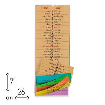 NUOVA MISURA 71X26 - CALENDARIO 2025 DA MURO (cod. NA10) 