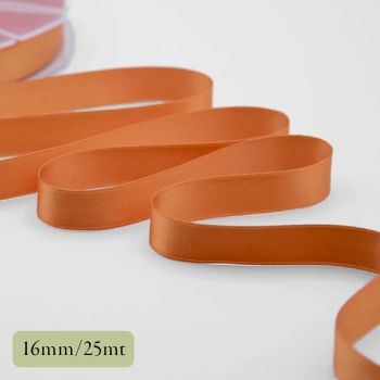 NASTRO DOPPIO RASO - 16 MM - ARANCIO PESCA (COD. NS02VR41)