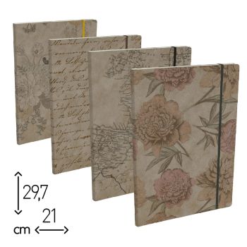 LIBRO FIRMA BROSSURATO "RICORDI " - NEUTRO - 21X29,7 CM (cod. RR06)
