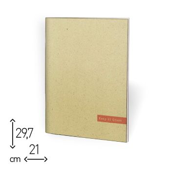 QUADERNO SPILLATO "Keep it Green" - 96 PAGINE RIGHE - 21 x 29,7 cm (cod. SP34)