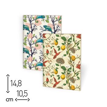 QUADERNO SPILLATO COLIBRI' E CAMALEONTI - 64 PAGINE DOTTED 10,5 x 14,8 CM (cod. SP73)