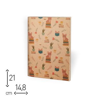 QUADERNO SPILLATO - 48 PAGINE RIGHE - 15X21 CM "READING PETS" (cod. SP85)