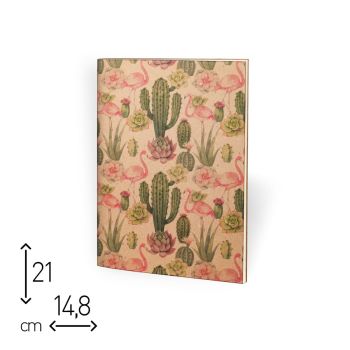 QUADERNO SPILLATO - 48 PAGINE RIGHE - 15X21 CM (CACTUS) (cod. SP86)