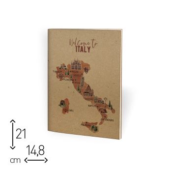 SPILLATI - 15X21 CM - 48 PAGINE RIGHE - WELCOME TO ITALY (COD. SP87)