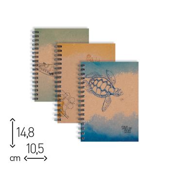 QUADERNO SPIRALATO - 70 FOGLI QUADRI - 10,5X14,8 cm - SAVE OUR (Cod ST19) [A18]