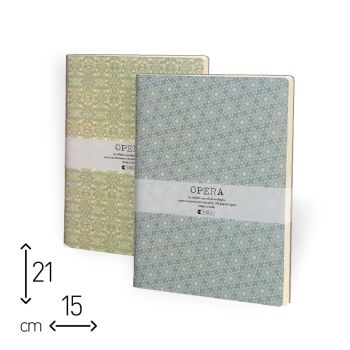 BROSSURATI - 15X21 CM - 192 PAGINE RIGHE - CON TASCA - OPERA (COD. TS24)