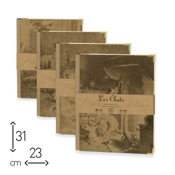 ALBUM FOTO CON VELINA "CATS VINTAGE" - 23x31 (Cod. TS93)