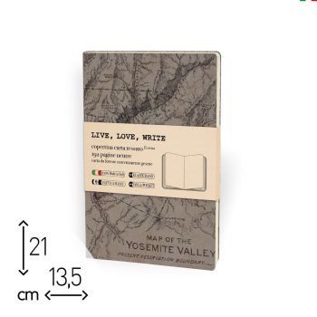 QUADERNO BROSSURATO - 196 PAGINE RIGATE - 13,5X21 CM - YOSEMITE (cod. TS94)