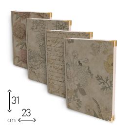 MARCADORUS Album Per Ritagli In Carta Kraft 20x20 Cm - 60 Pagine Bianche Con Copertina Rigida E Chiusura A Nastro - Diario Fai Da Te Per Foto, Viaggi, Ricordi - 5