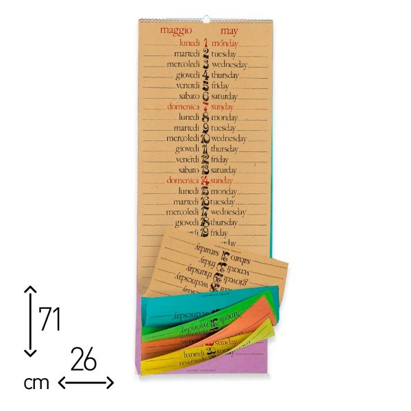 NUOVA MISURA 71X26 - CALENDARIO 2024 DA MURO (cod. NA10)