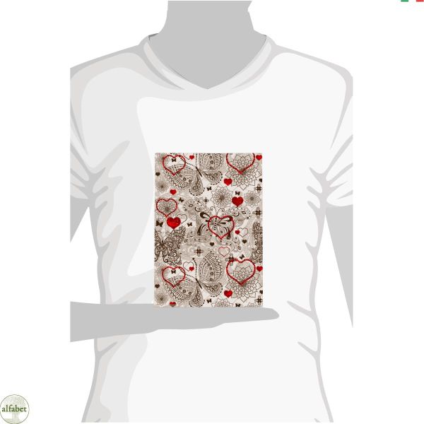 Diario Moonster In Pelle Con Cuore - Taccuino Rigato 18x13 Cm, 400 Pagine, Carta Kraft