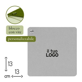 QUADROTTO - BLOCCO CON VITE - 13X13 CM - PERSONALIZZABILE (COD. PR110)