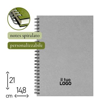 NOTES SPIRALATO - 14,8X21 CM - PERSONALIZZABILE (COD. PR119)