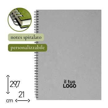 NOTES SPIRALATO - 21X29,7 CM - PERSONALIZZABILE (COD. PR121)