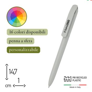 PENNA A SFERA ZED IN PLASTICA RICICLATA - PERSONALIZZABILE (COD. PR123)