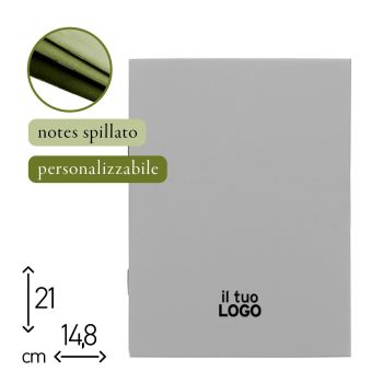 NOTES SPILLATO - 14,8X21 CM - PERSONALIZZABILE (COD. PR27)