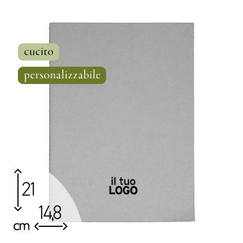 NOTES CUCITI - 10,5X14,8 CM - BORSABILE - PERSONALIZZABILE (COD. PR47)