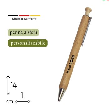 PENNA A SFERA IN LEGNO - PERSONALIZZABILE (COD. PS05)