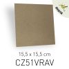 BIGLIETTO SINGOLO - 15,5X15,5 CM - CARTONCINO AVANA (COD. CZ51VRAV)
