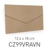 CARTONCINO AVANA - BUSTA CON TASCA INTERNA - 12,4X18 CM (COD. CZ99VRAVN)