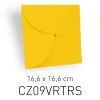 ECOTERRA GIALLO - BUSTA CHIUSURA PETALO - 16,6X16,6 CM (COD. CZ09VRTRS)